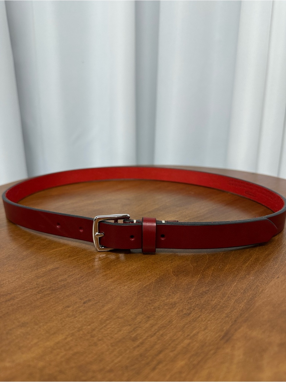 Coach Red Leather Women's Belt with Silver Buckle new without tags large